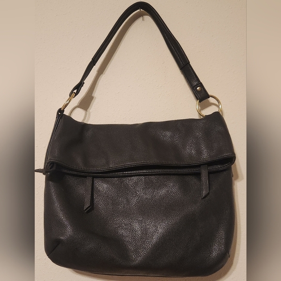 Franco Sarto Black Faux Leather (100%PVC) Messenger Bag w/Crossbody Strap - Picture 2 of 12